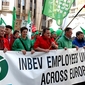 [Foto&#039;s] Europese betoging tegen herstructureringswoede van InBev