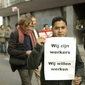 [Foto&#039;s] Nepalese Manifestatie van Mensen Zonder Papieren in Antwerpen