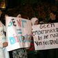Betoging aan Gents stadhuis tijdens hoofddoekendebat